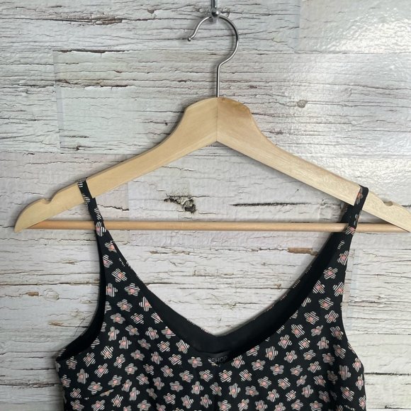 Topshop black floral crop top blouse size 2 - Picture 4 of 9